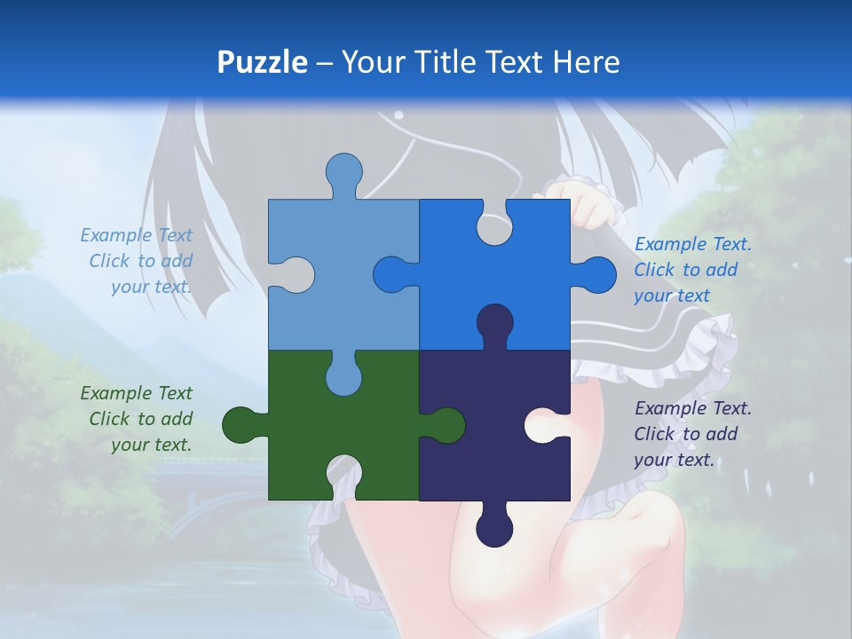 A Girl In A Black Dress Is Running In The Water PowerPoint Template