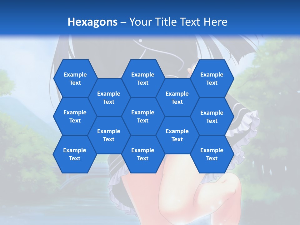 A Girl In A Black Dress Is Running In The Water PowerPoint Template