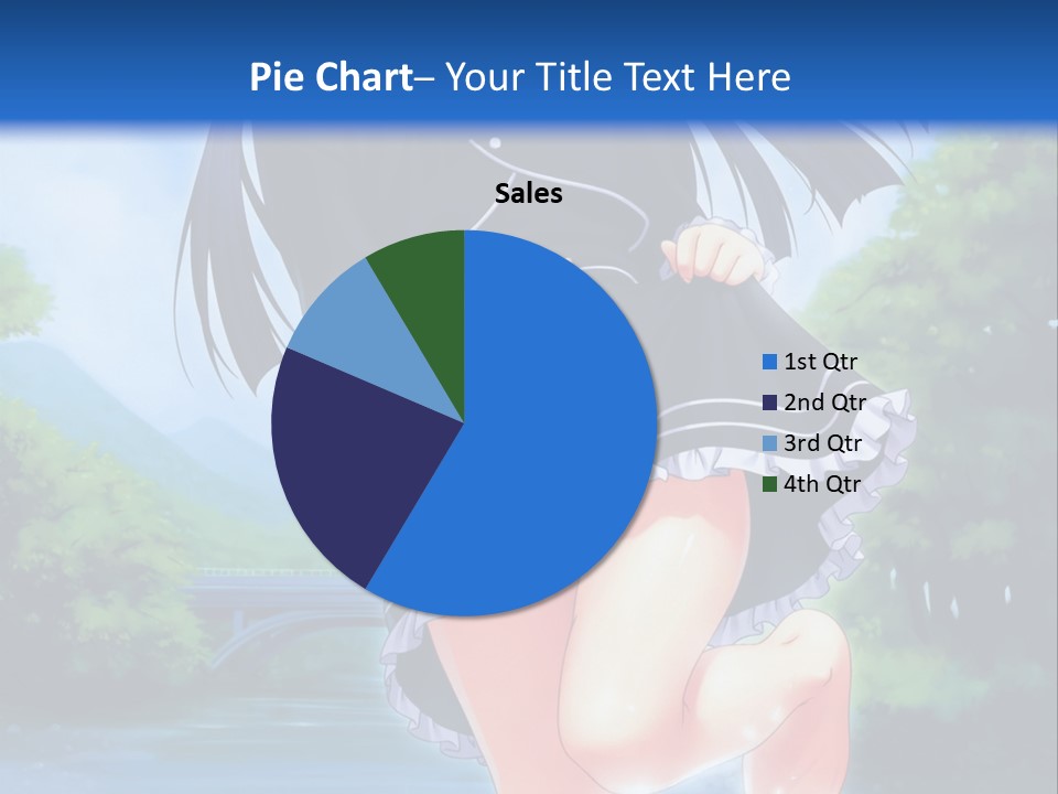 A Girl In A Black Dress Is Running In The Water PowerPoint Template