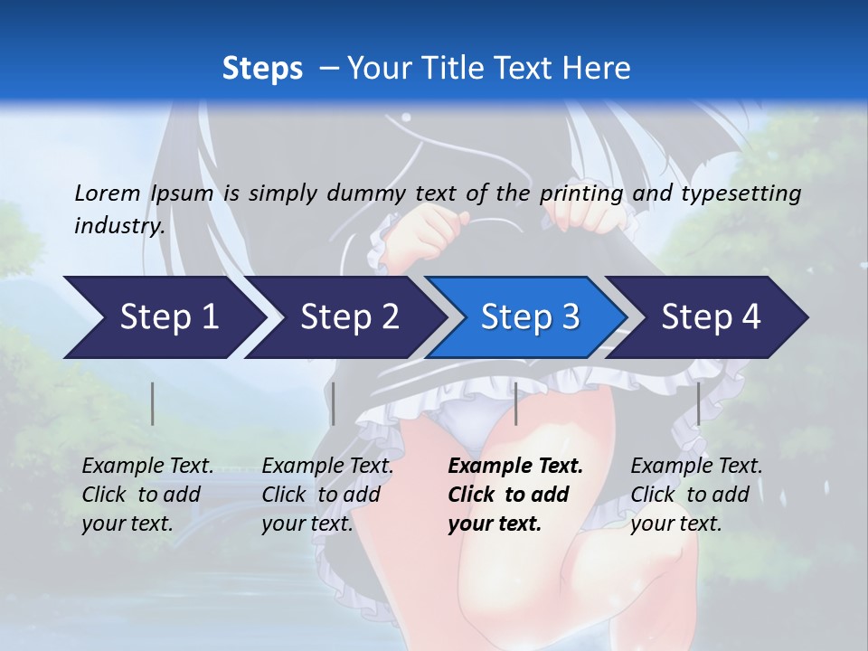 A Girl In A Black Dress Is Running In The Water PowerPoint Template