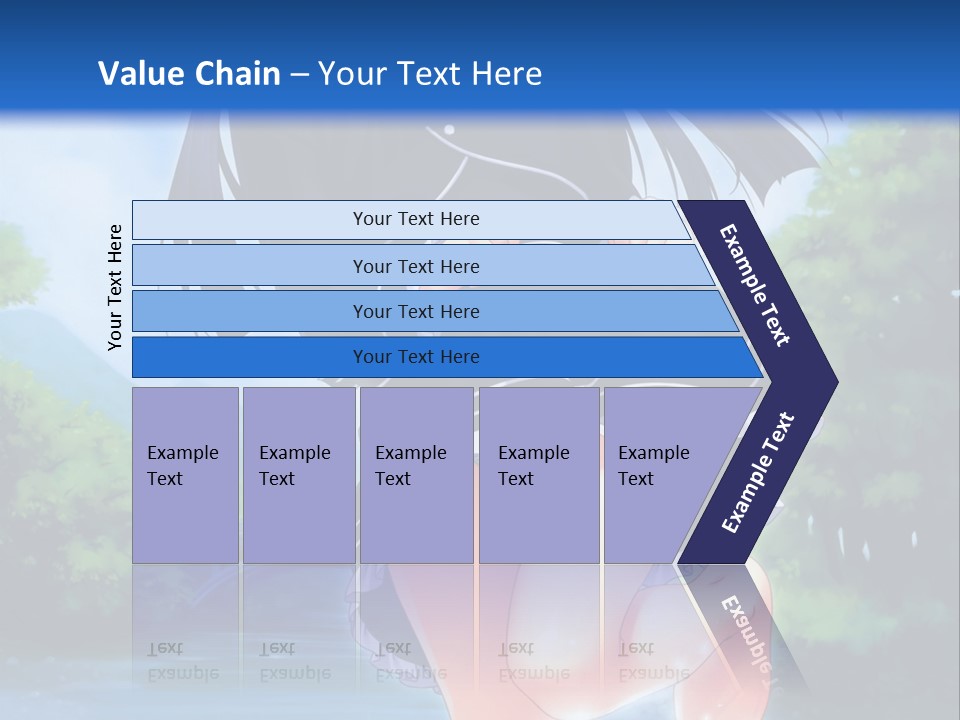 A Girl In A Black Dress Is Running In The Water PowerPoint Template