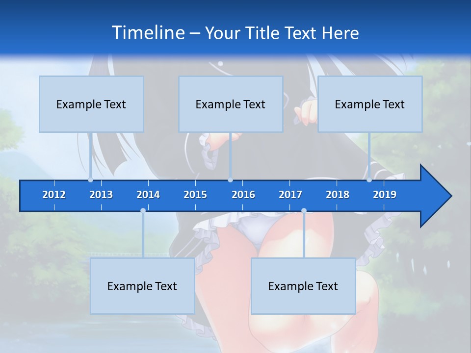 A Girl In A Black Dress Is Running In The Water PowerPoint Template