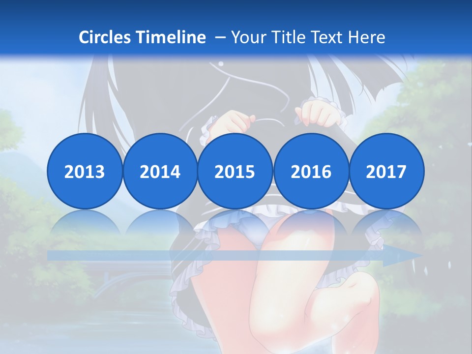 A Girl In A Black Dress Is Running In The Water PowerPoint Template