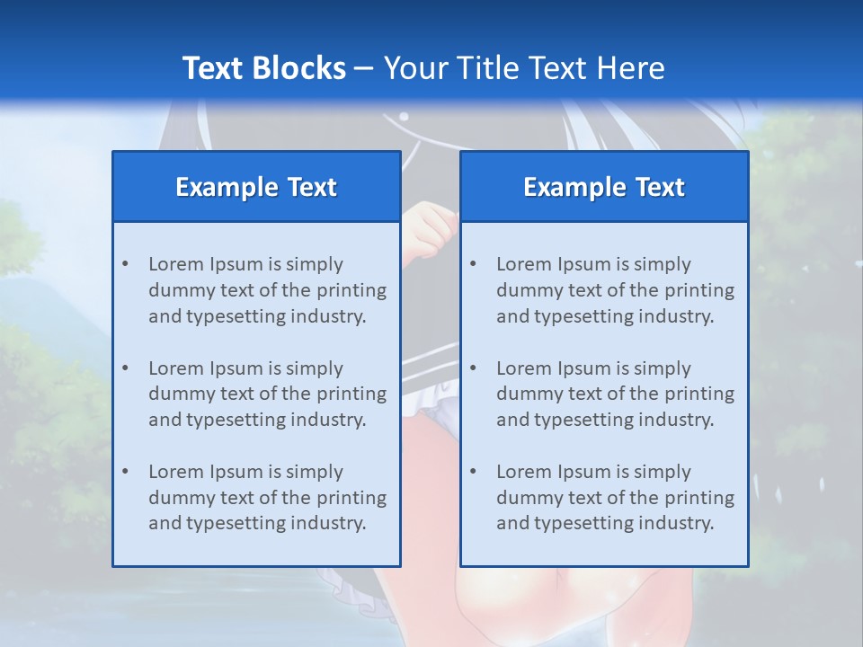 A Girl In A Black Dress Is Running In The Water PowerPoint Template