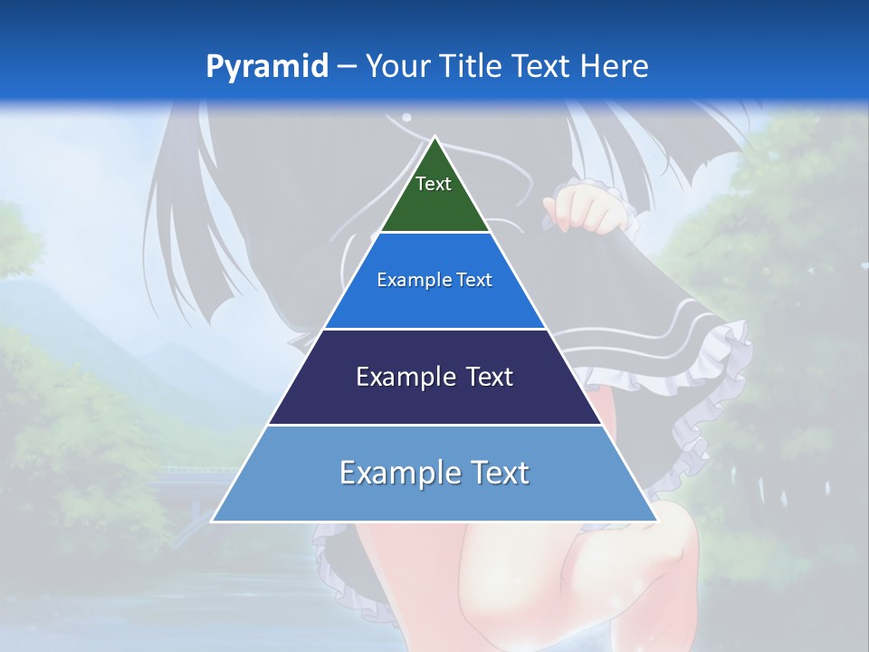 A Girl In A Black Dress Is Running In The Water PowerPoint Template