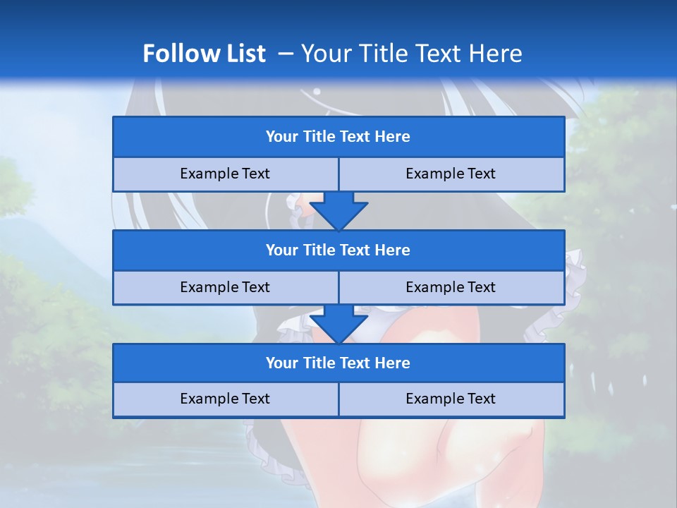 A Girl In A Black Dress Is Running In The Water PowerPoint Template