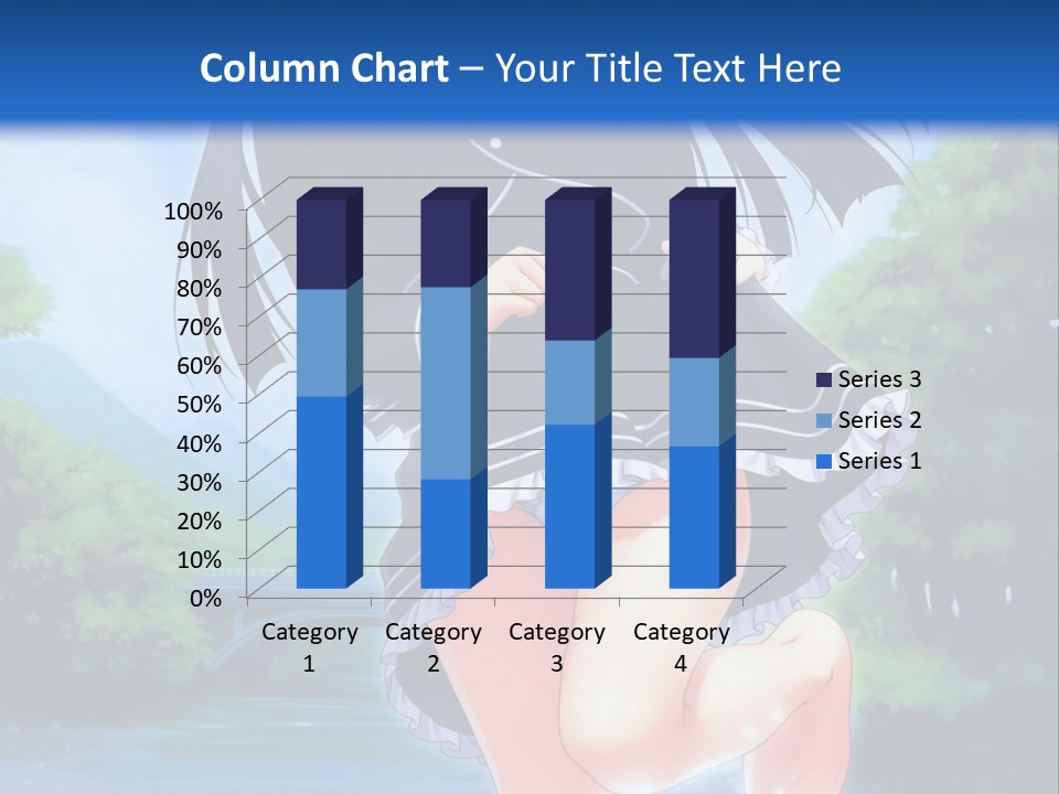 A Girl In A Black Dress Is Running In The Water PowerPoint Template