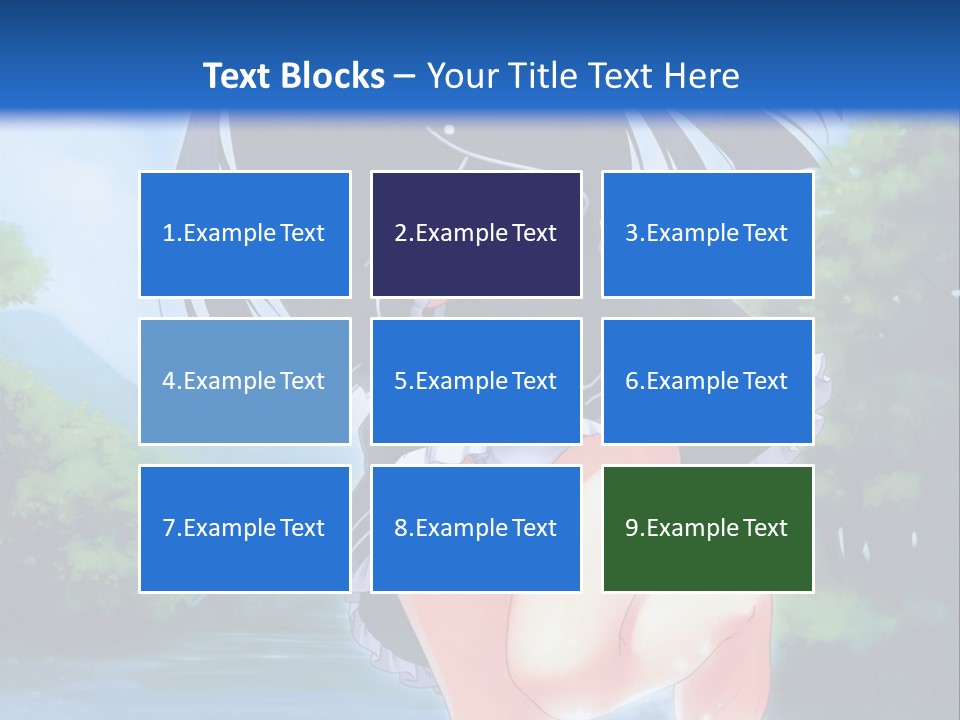 A Girl In A Black Dress Is Running In The Water PowerPoint Template