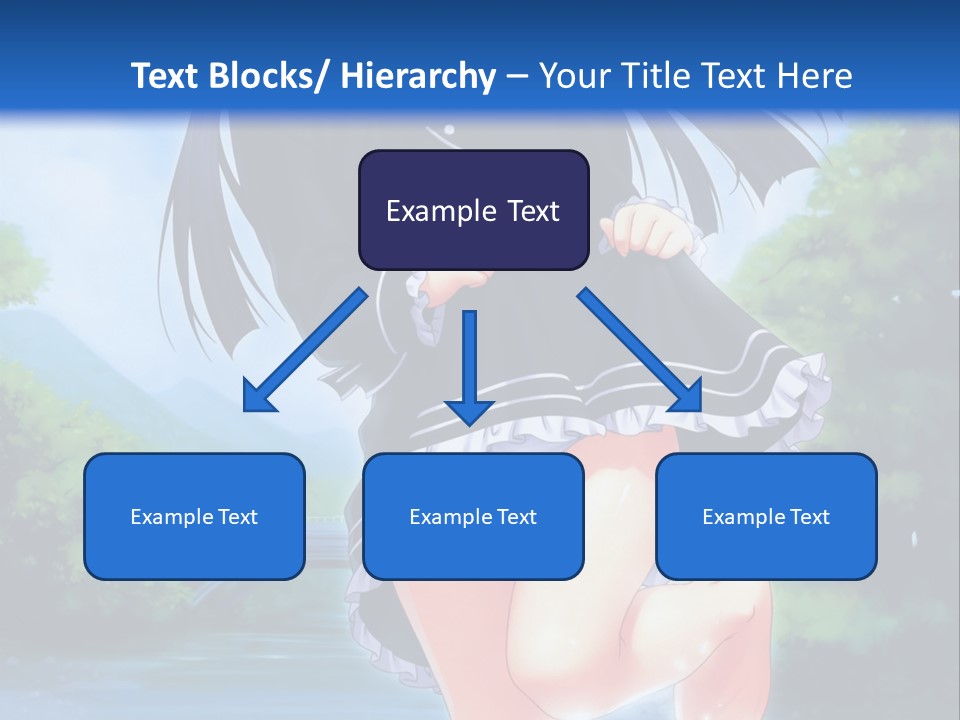 A Girl In A Black Dress Is Running In The Water PowerPoint Template