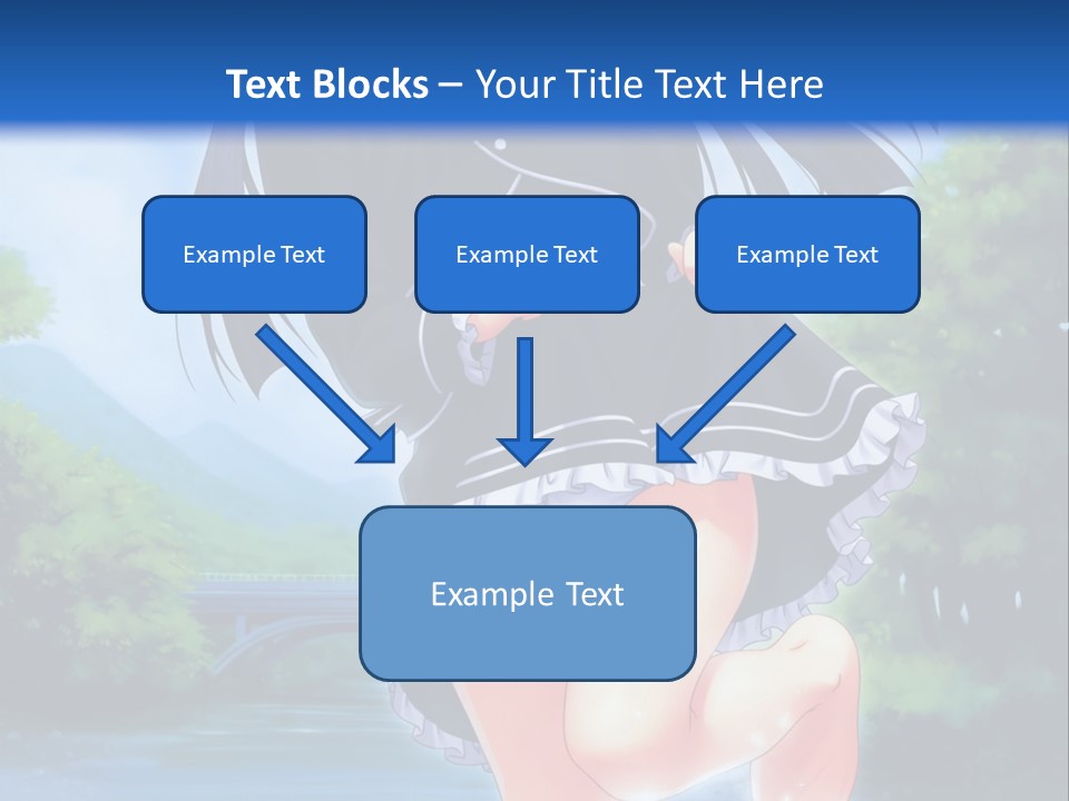 A Girl In A Black Dress Is Running In The Water PowerPoint Template