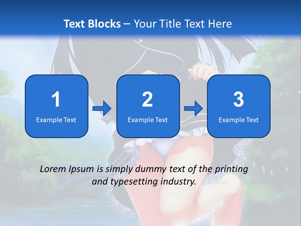 A Girl In A Black Dress Is Running In The Water PowerPoint Template