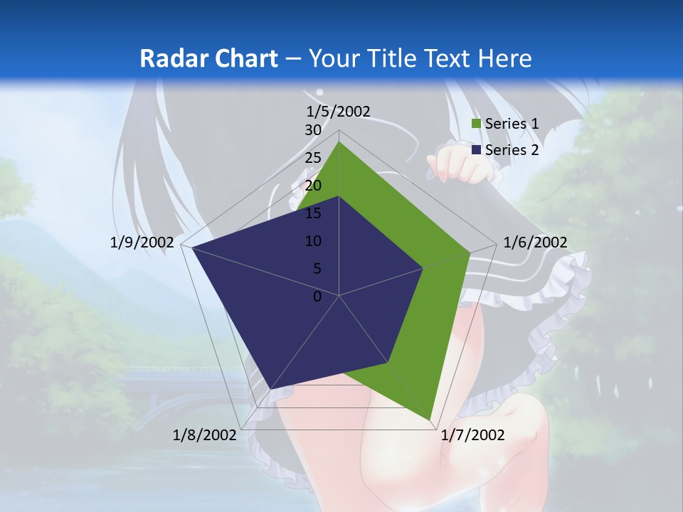 A Girl In A Black Dress Is Running In The Water PowerPoint Template