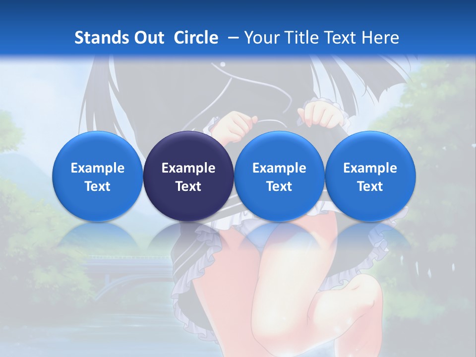 A Girl In A Black Dress Is Running In The Water PowerPoint Template