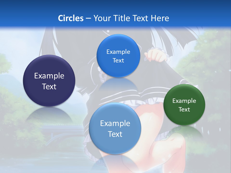 A Girl In A Black Dress Is Running In The Water PowerPoint Template