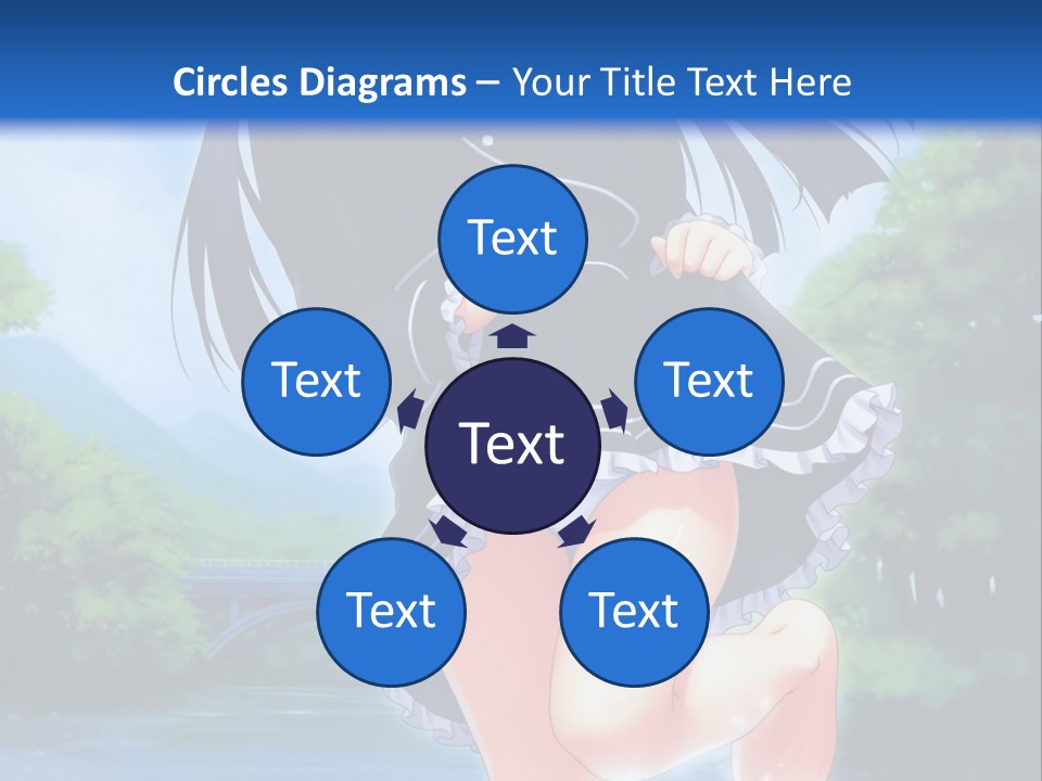 A Girl In A Black Dress Is Running In The Water PowerPoint Template