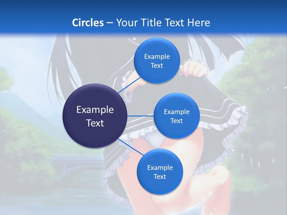 A Girl In A Black Dress Is Running In The Water PowerPoint Template