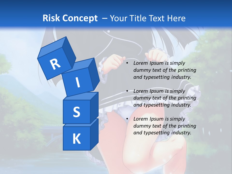 A Girl In A Black Dress Is Running In The Water PowerPoint Template