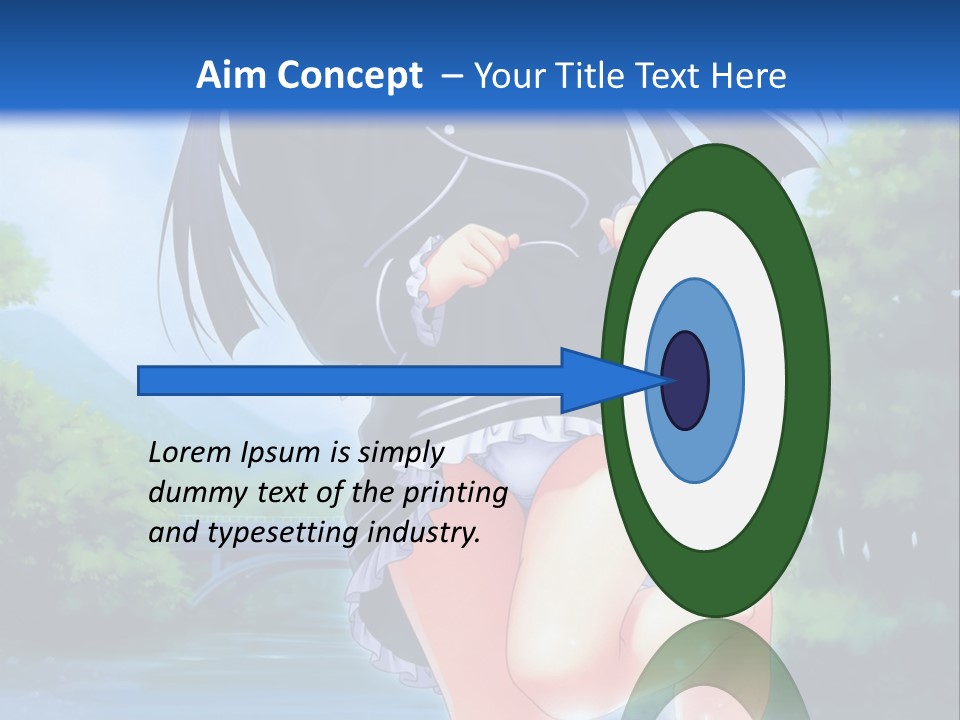 A Girl In A Black Dress Is Running In The Water PowerPoint Template