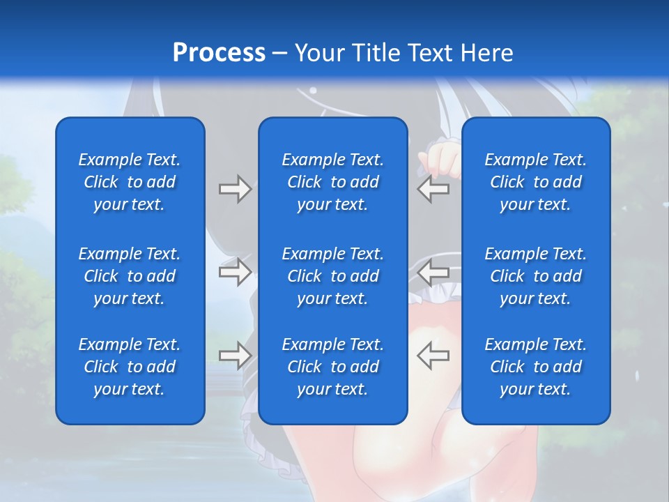 A Girl In A Black Dress Is Running In The Water PowerPoint Template