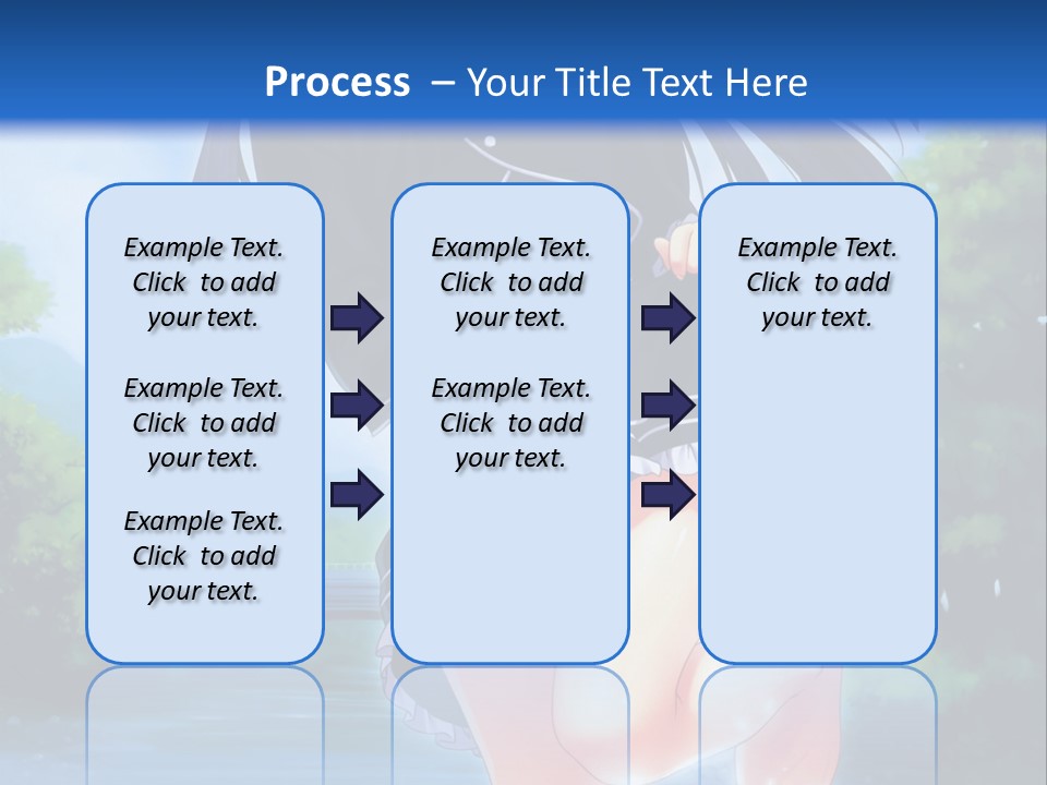 A Girl In A Black Dress Is Running In The Water PowerPoint Template