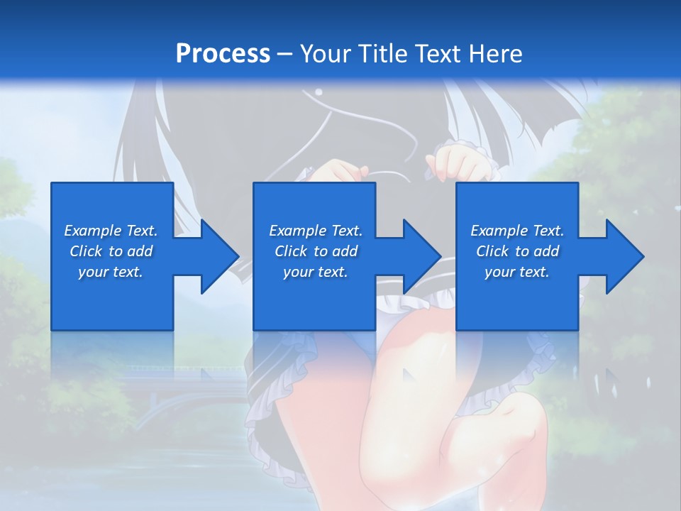 A Girl In A Black Dress Is Running In The Water PowerPoint Template