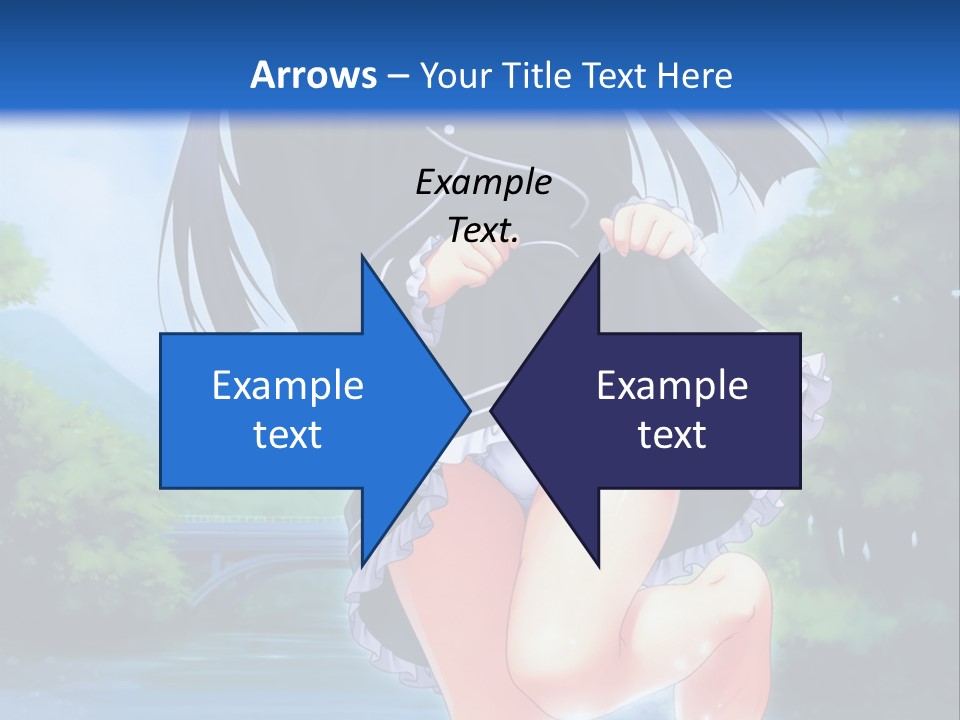 A Girl In A Black Dress Is Running In The Water PowerPoint Template