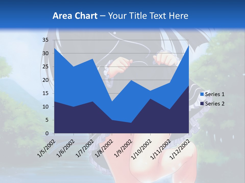 A Girl In A Black Dress Is Running In The Water PowerPoint Template