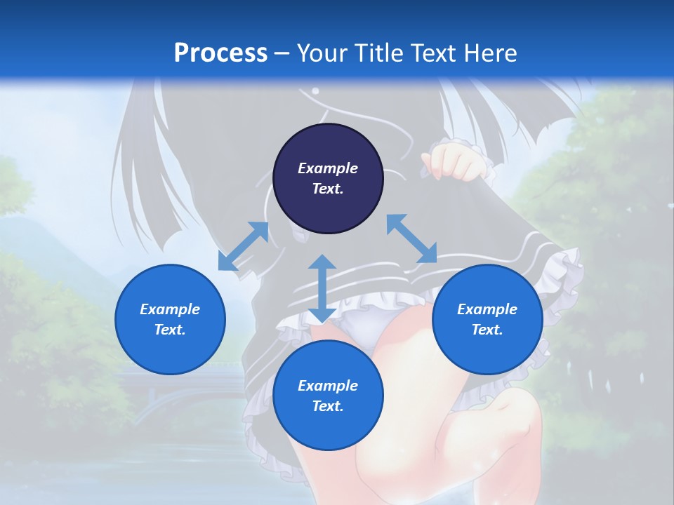 A Girl In A Black Dress Is Running In The Water PowerPoint Template