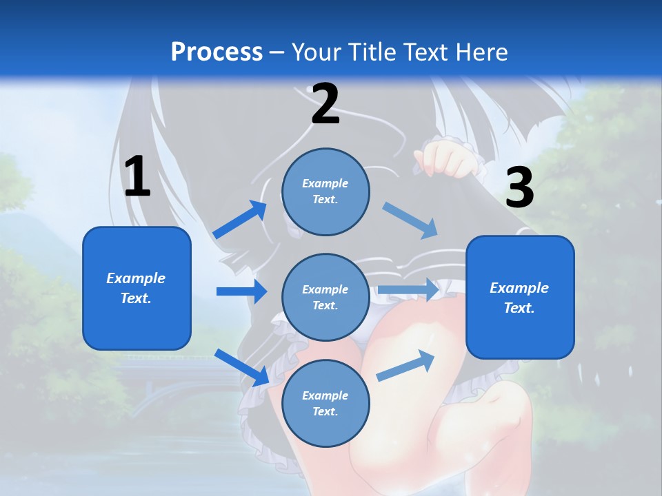 A Girl In A Black Dress Is Running In The Water PowerPoint Template