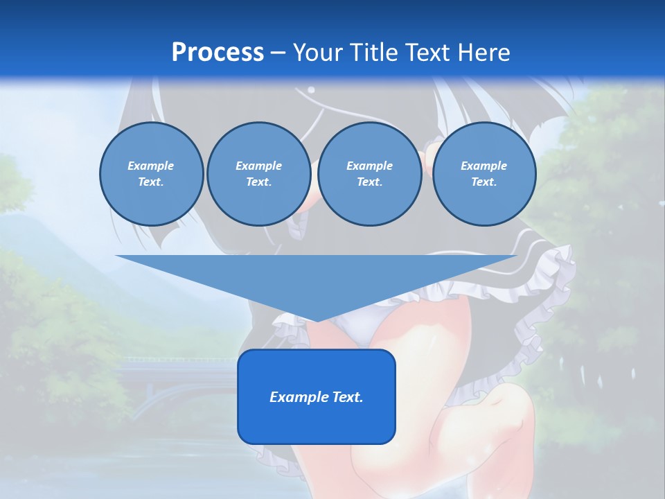 A Girl In A Black Dress Is Running In The Water PowerPoint Template