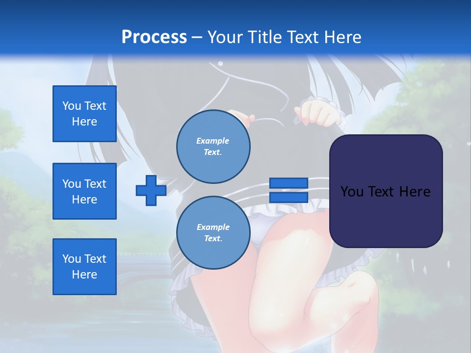 A Girl In A Black Dress Is Running In The Water PowerPoint Template