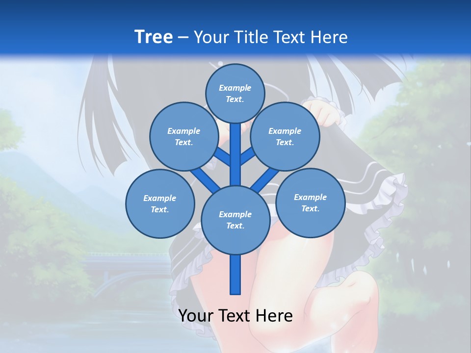 A Girl In A Black Dress Is Running In The Water PowerPoint Template