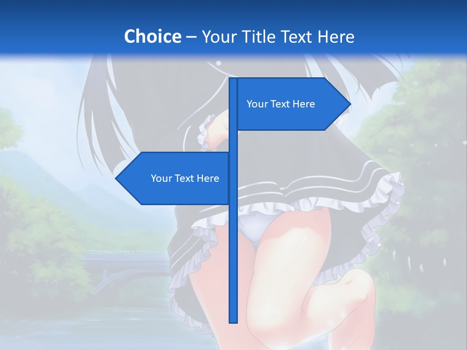 A Girl In A Black Dress Is Running In The Water PowerPoint Template