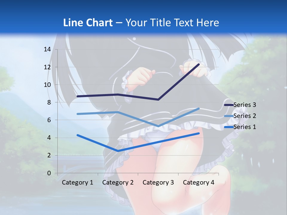 A Girl In A Black Dress Is Running In The Water PowerPoint Template