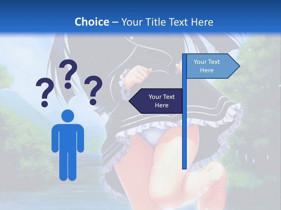 A Girl In A Black Dress Is Running In The Water PowerPoint Template