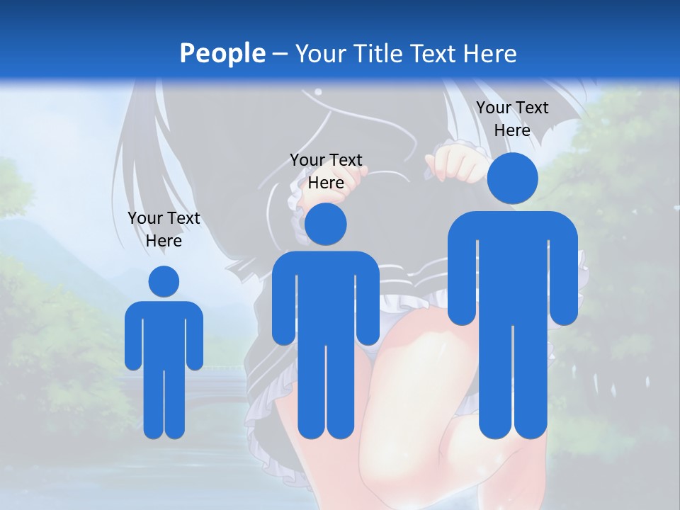 A Girl In A Black Dress Is Running In The Water PowerPoint Template