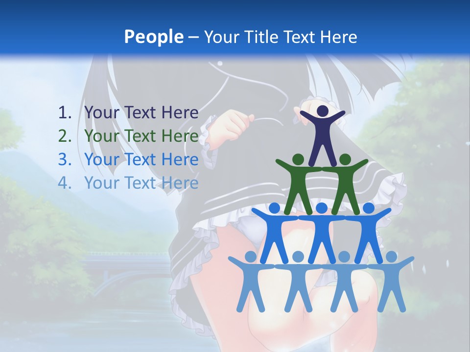 A Girl In A Black Dress Is Running In The Water PowerPoint Template