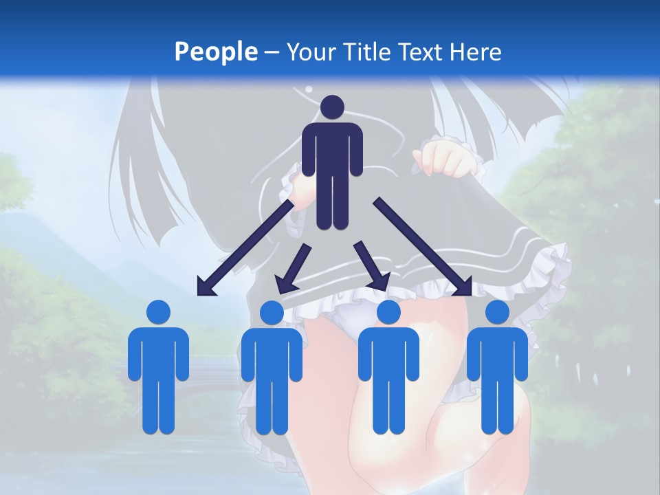 A Girl In A Black Dress Is Running In The Water PowerPoint Template