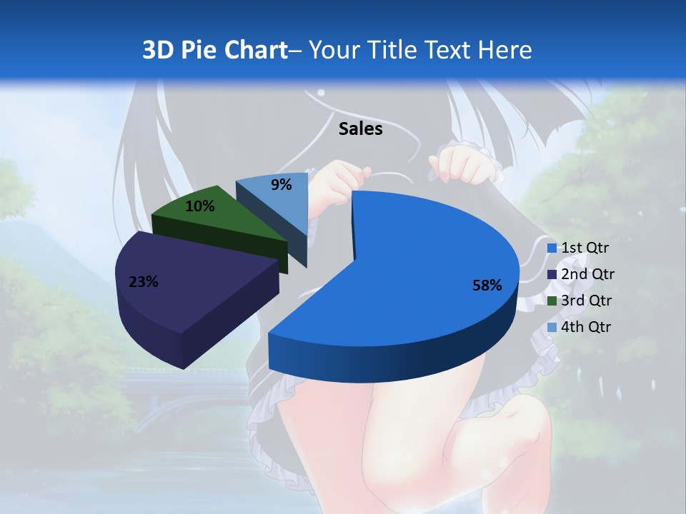 A Girl In A Black Dress Is Running In The Water PowerPoint Template