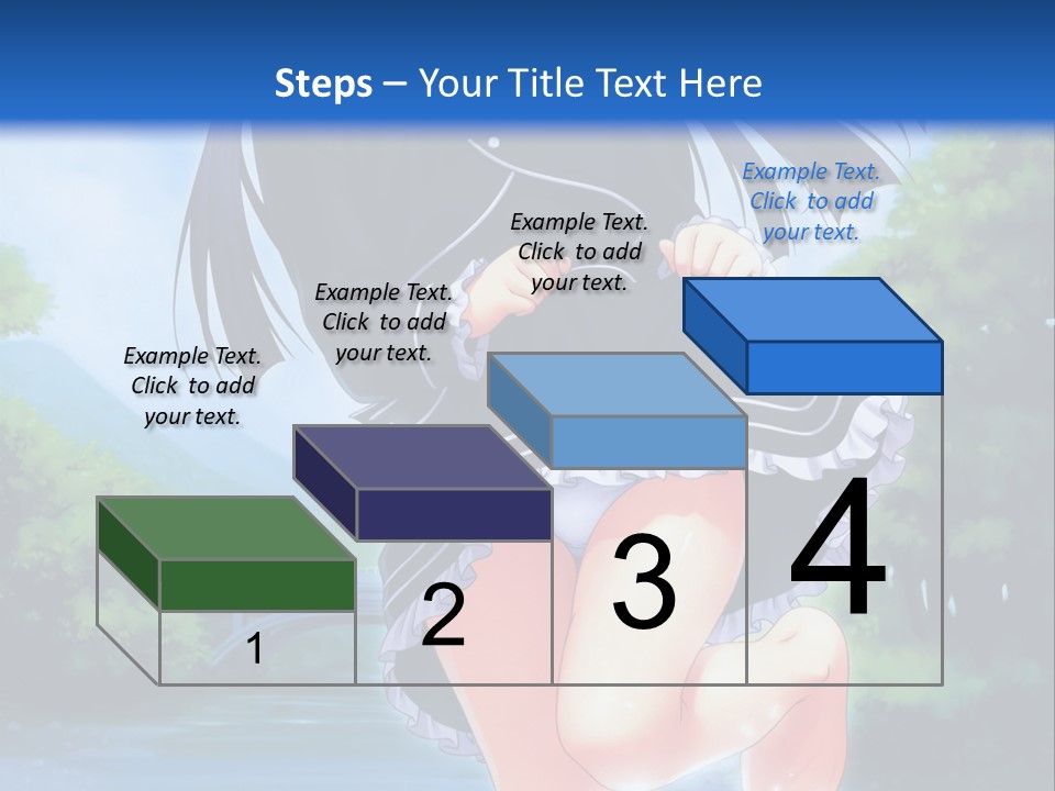 A Girl In A Black Dress Is Running In The Water PowerPoint Template