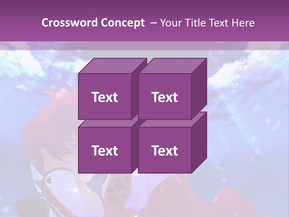 A Couple Of Anime Characters Sitting Next To Each Other PowerPoint Template