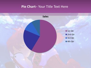 A Couple Of Anime Characters Sitting Next To Each Other PowerPoint Template