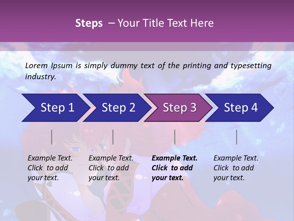 A Couple Of Anime Characters Sitting Next To Each Other PowerPoint Template