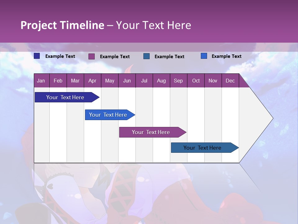A Couple Of Anime Characters Sitting Next To Each Other PowerPoint Template