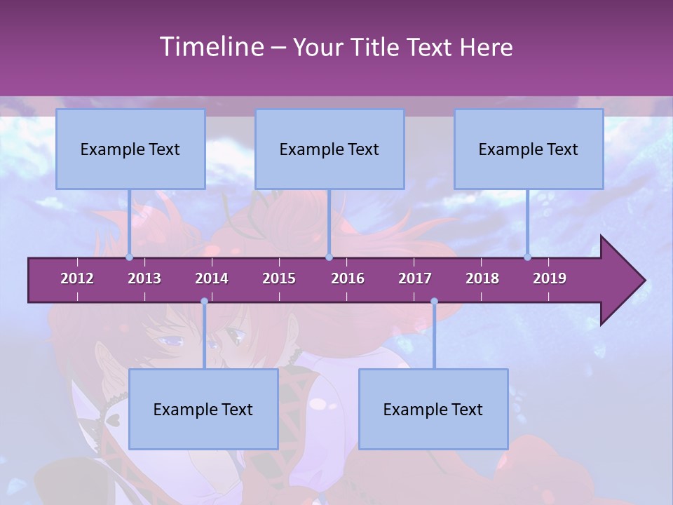 A Couple Of Anime Characters Sitting Next To Each Other PowerPoint Template