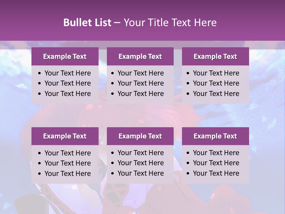 A Couple Of Anime Characters Sitting Next To Each Other PowerPoint Template