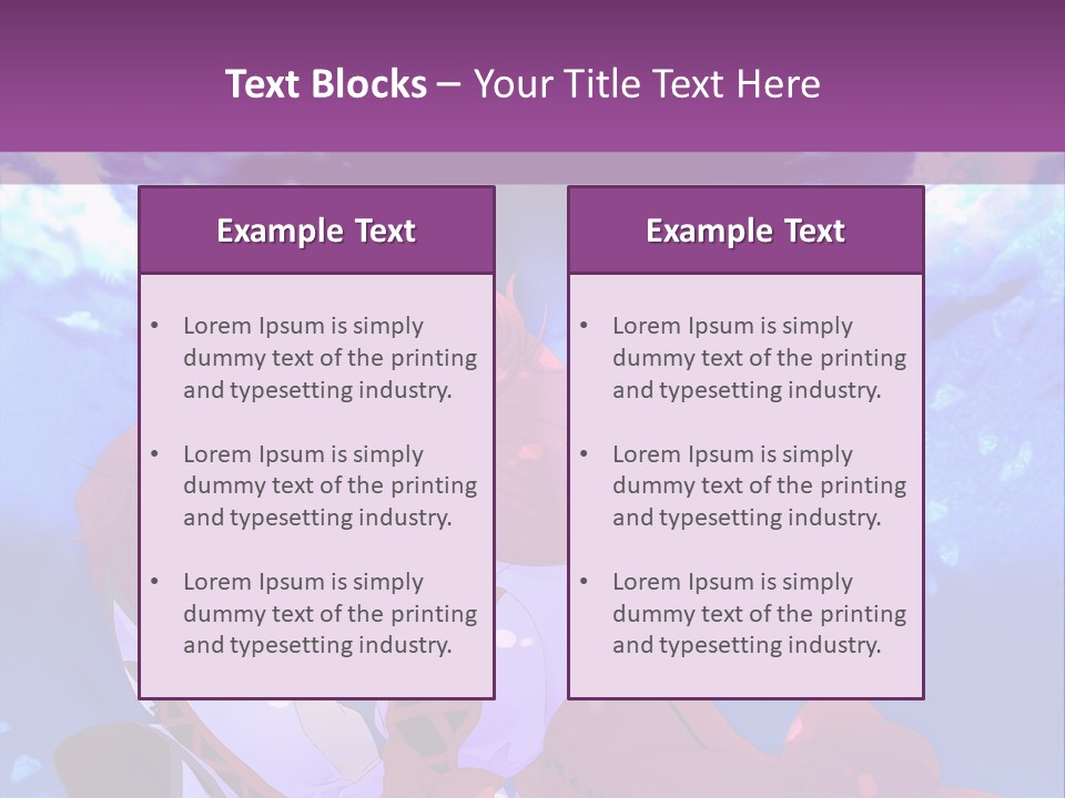 A Couple Of Anime Characters Sitting Next To Each Other PowerPoint Template