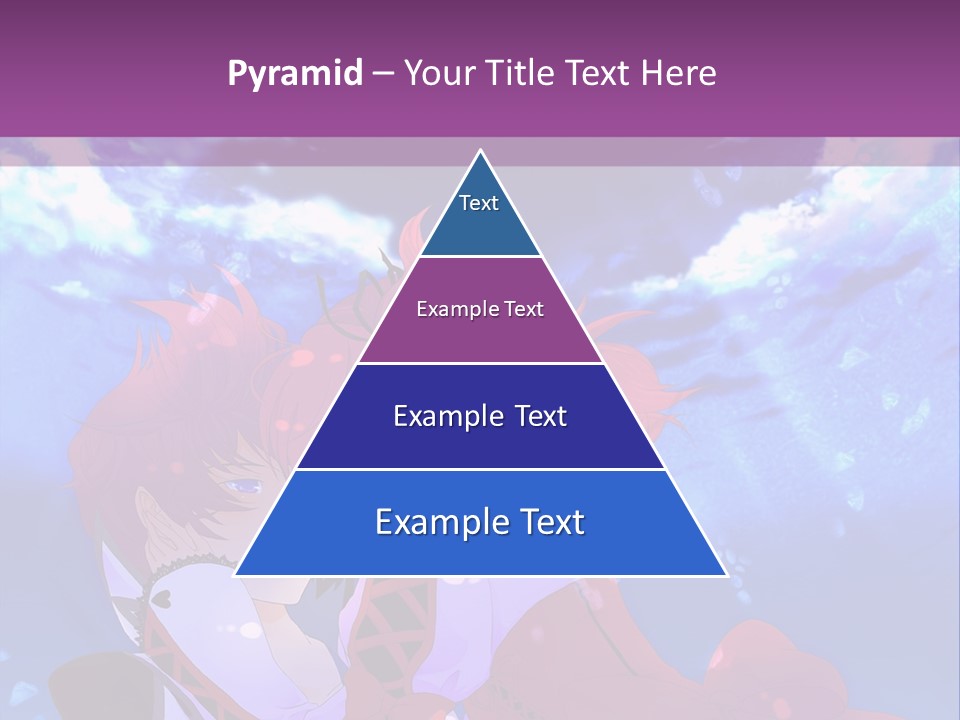 A Couple Of Anime Characters Sitting Next To Each Other PowerPoint Template