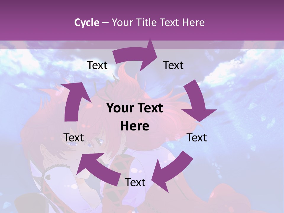 A Couple Of Anime Characters Sitting Next To Each Other PowerPoint Template