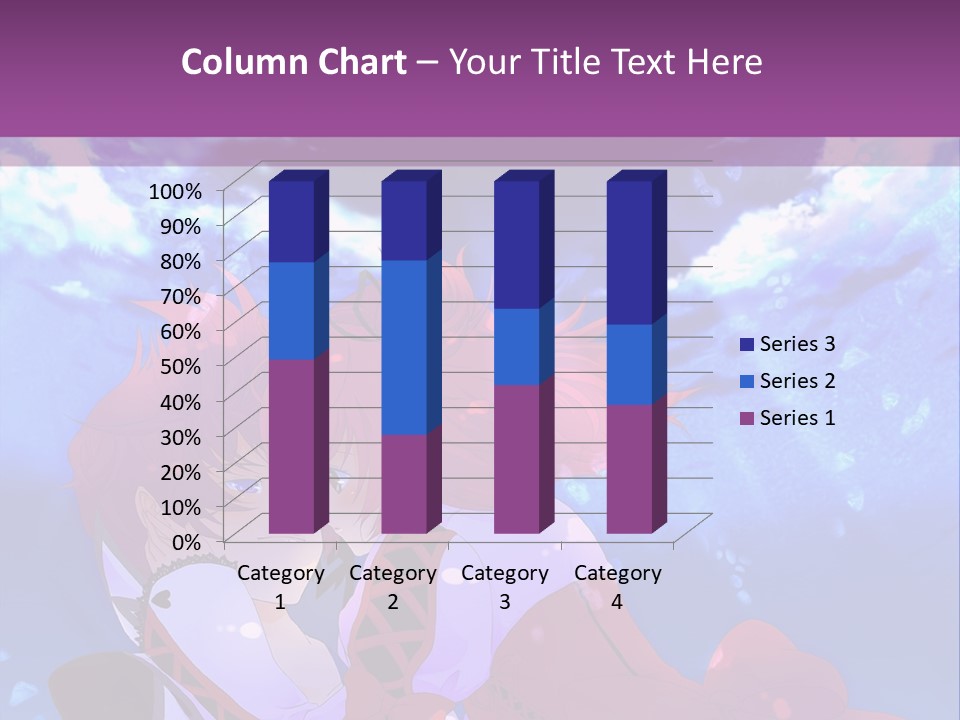 A Couple Of Anime Characters Sitting Next To Each Other PowerPoint Template